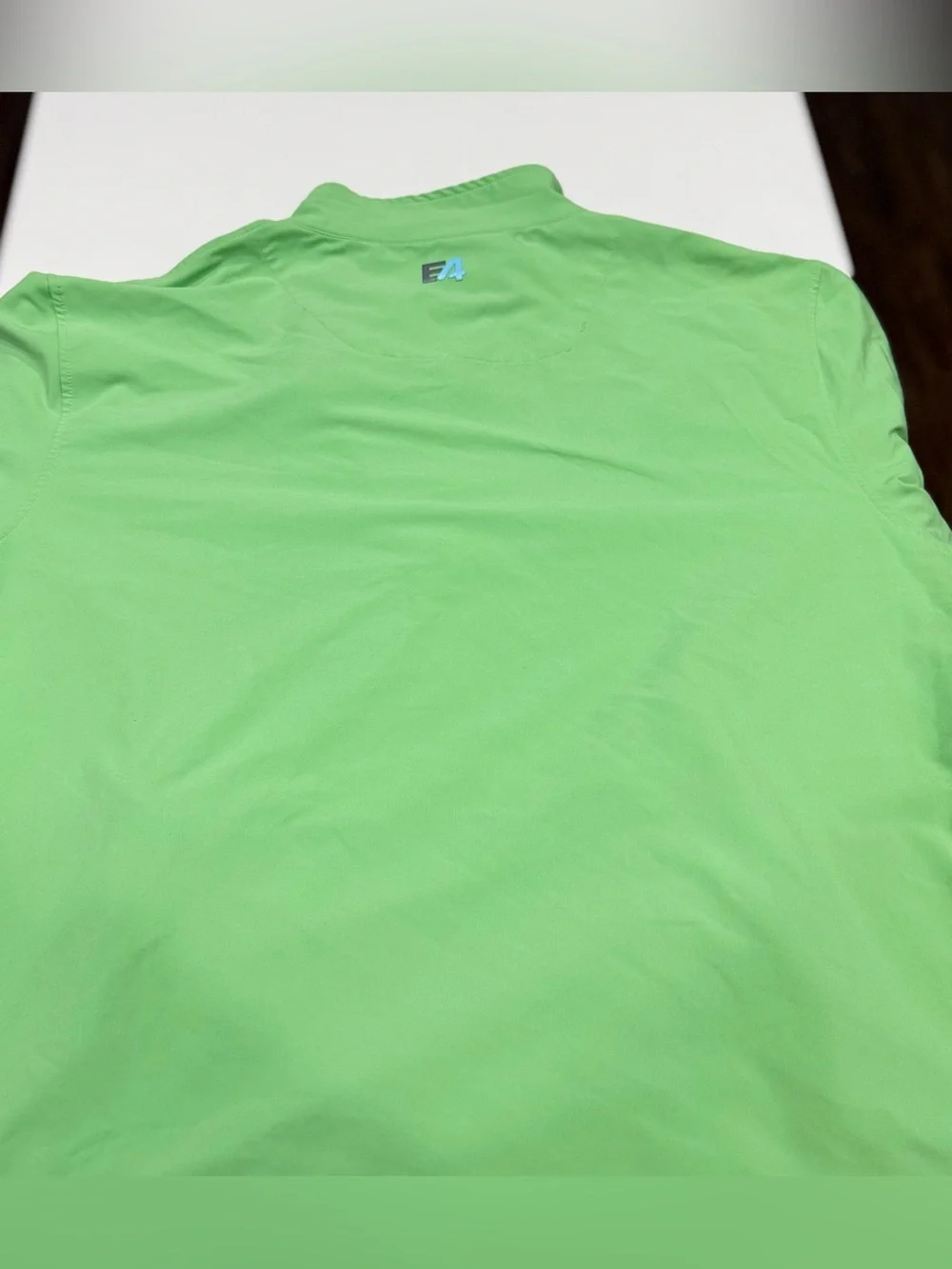 Peter Millar Element 4 Wind 1/4 Zip Mock Neck Pullover Green/Gray XL